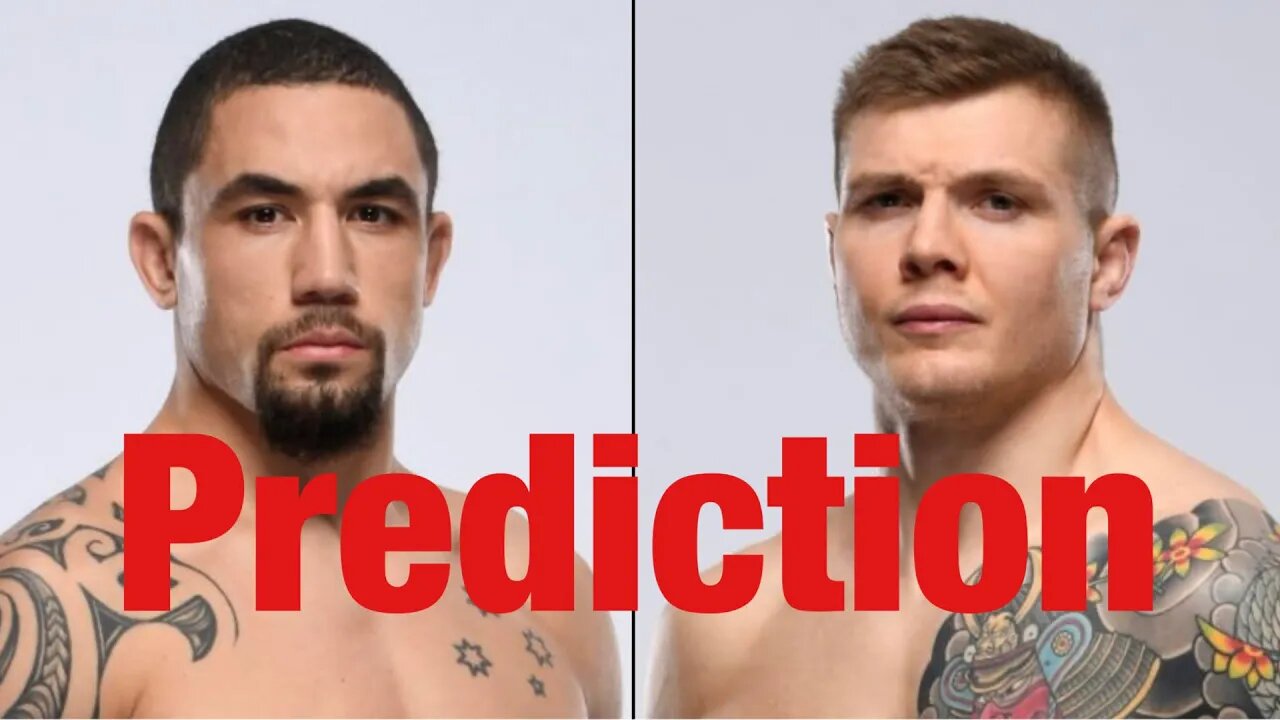 Robert Whittaker Vs Marvin Vettori Early Prediction