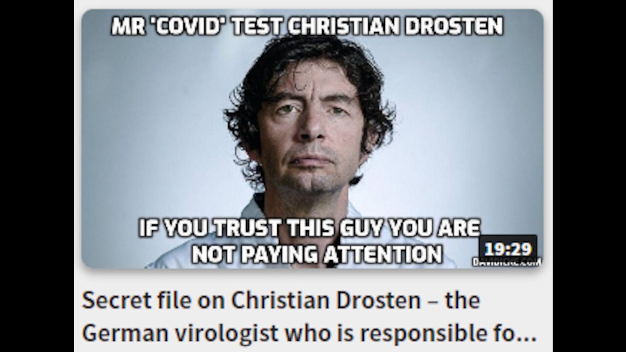 Secret file on Christian Drosten – the German virologist