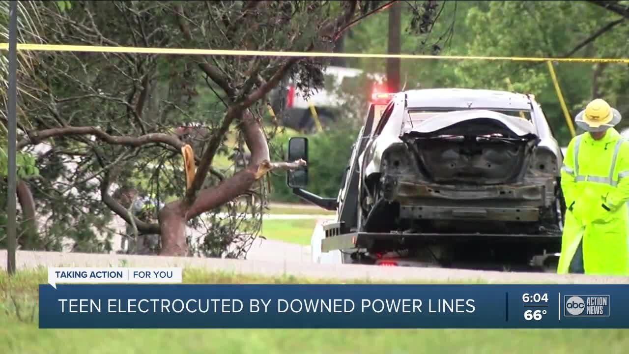 Hernando County teen electrocuted by downed power lines during severe thunderstorms Sunday