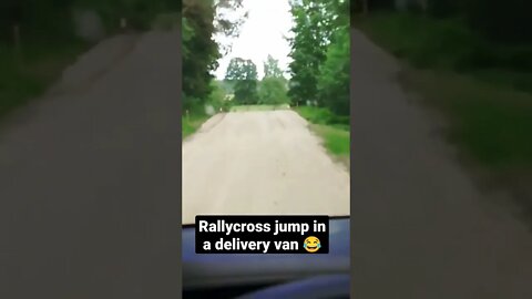 Rallycross jump in a delivery van 😂😂😂 #shorts #funny #dangerous #jump #lol #viral #trending