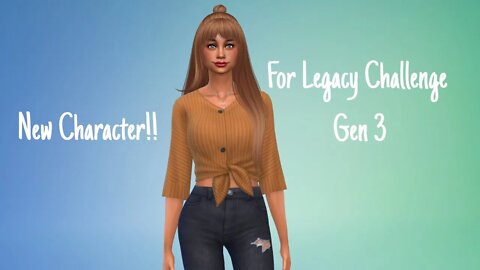 New character for our Legacy Challenge!? CAS Saturday!!