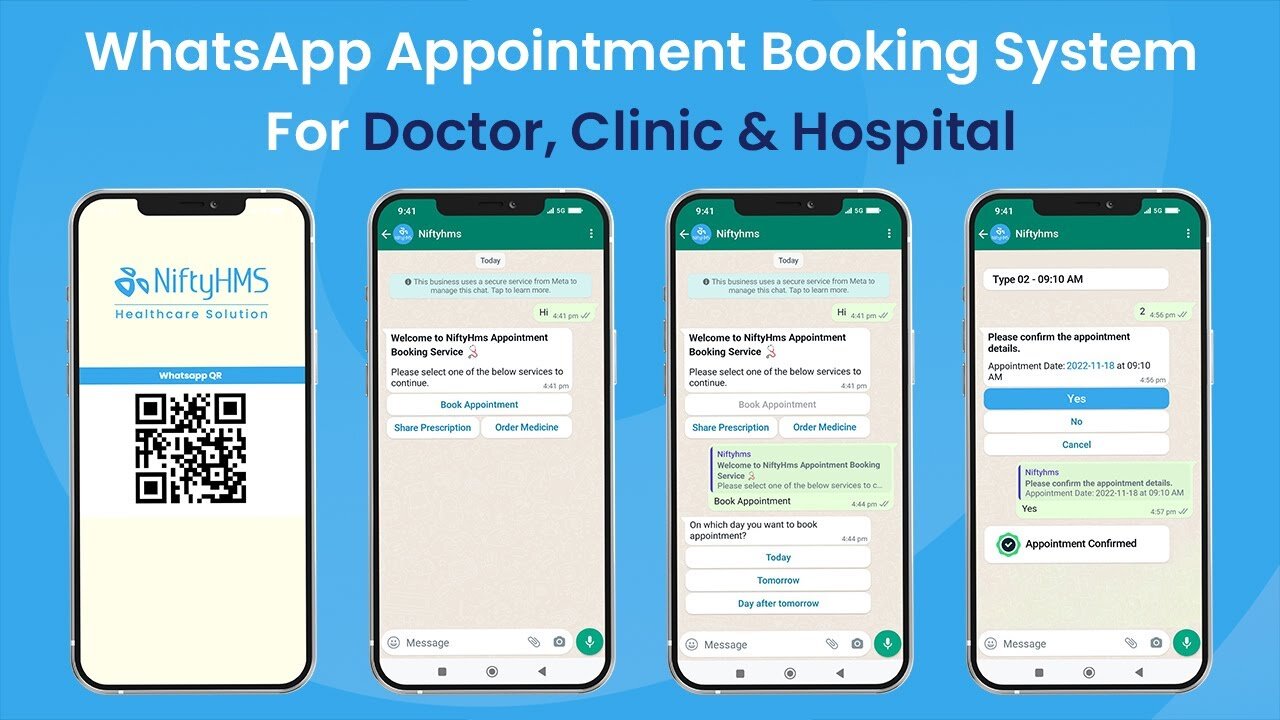 WhatsApp Appointment Booking software for Doctor - Clinic - Hospital | NiftyHMS - Hospital software