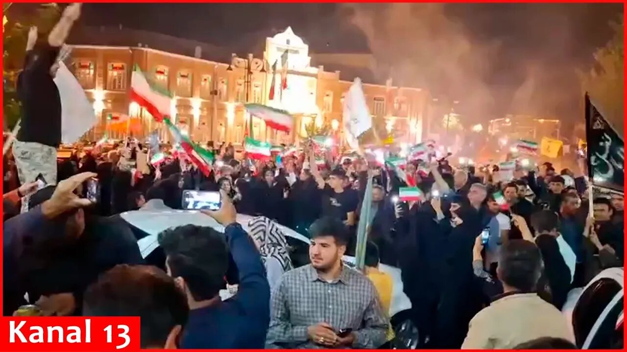 Fireworks in Iran - Residents are celebrating the attack on Israel