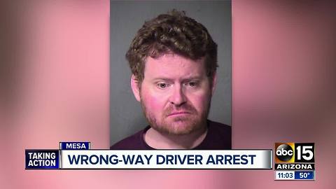 Troopers arrest alleged wrong-way driver in Gilbert
