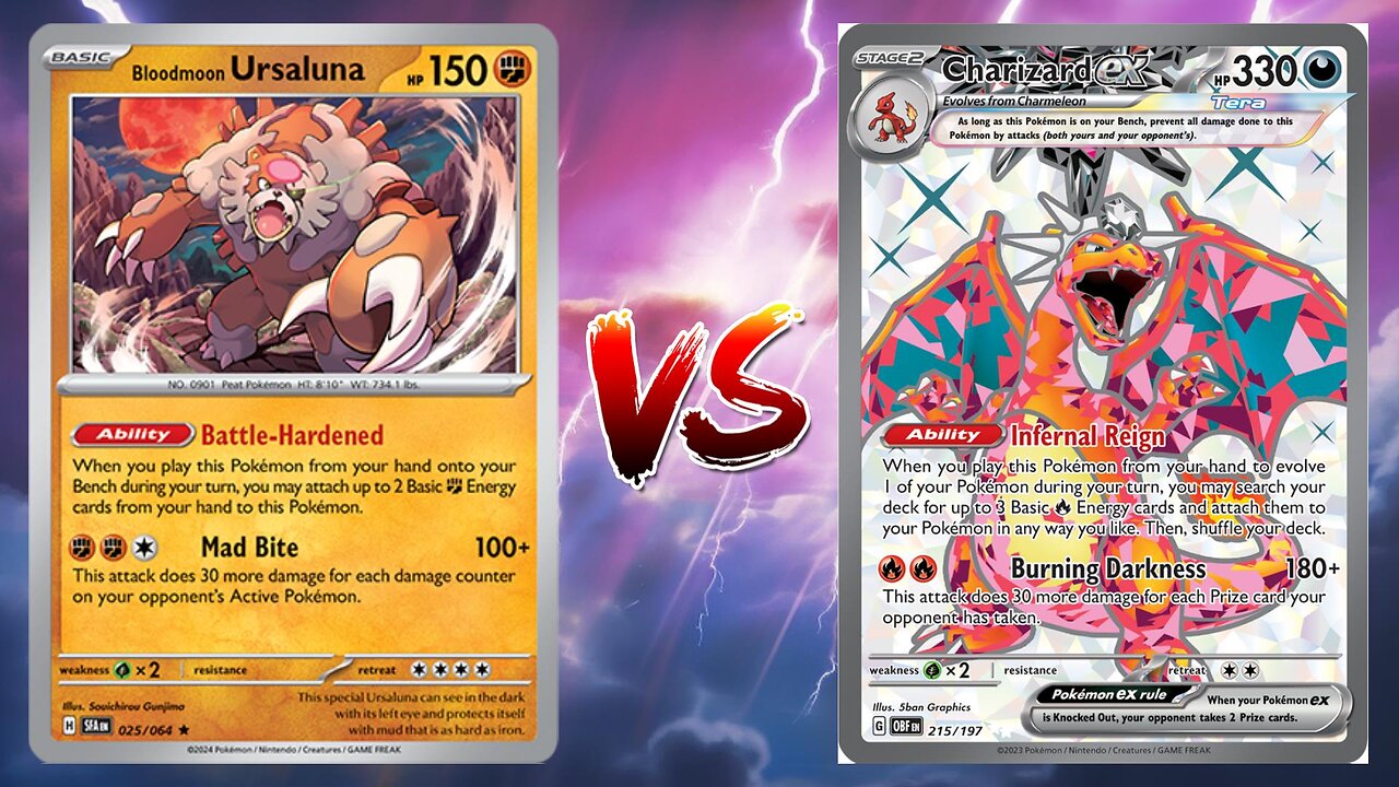 Pokemon TCG Live Bloodmoon Ursaluna Hisuian Overqwil VS Charizard EX!!