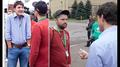 JUSTIN TRUDEAU Called Out By ALGOMA Steelworker Who REFUSES To Shake His Hand During Blunt Exchange