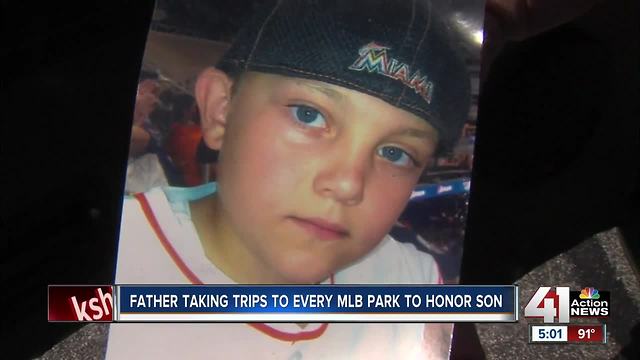 Father taking trips to every MLB park to honor son