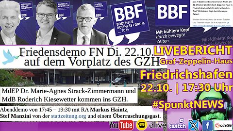 STRACK-ZIMMERMANN und KIESEWETTER in #Friedrichshafen | Fazit: #Friedensdemo vor der Kongress-Tür!