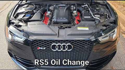 How to do OIL CHANGE on AUDI RS5