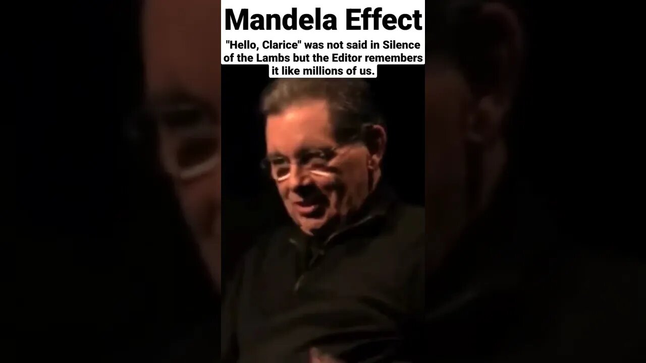 Craig McKay who edited Silence of the Lambs recalls "Hello, Clarice" like many of us #mandelaeffect