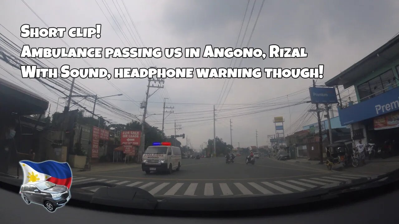 Ambulance passing us in Angono, Rizal, The Philippines Short clip with subtitles #asmr