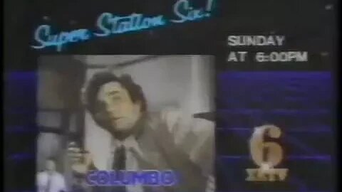 XETV 6 Movie Bumper, Columbo Promo (June-July, 1986)