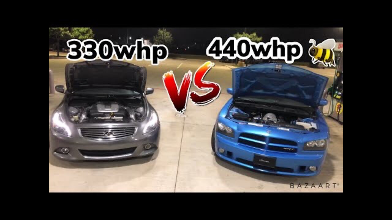 Infiniti G37X VS Chrysler 300 SRT 8 #viral #race