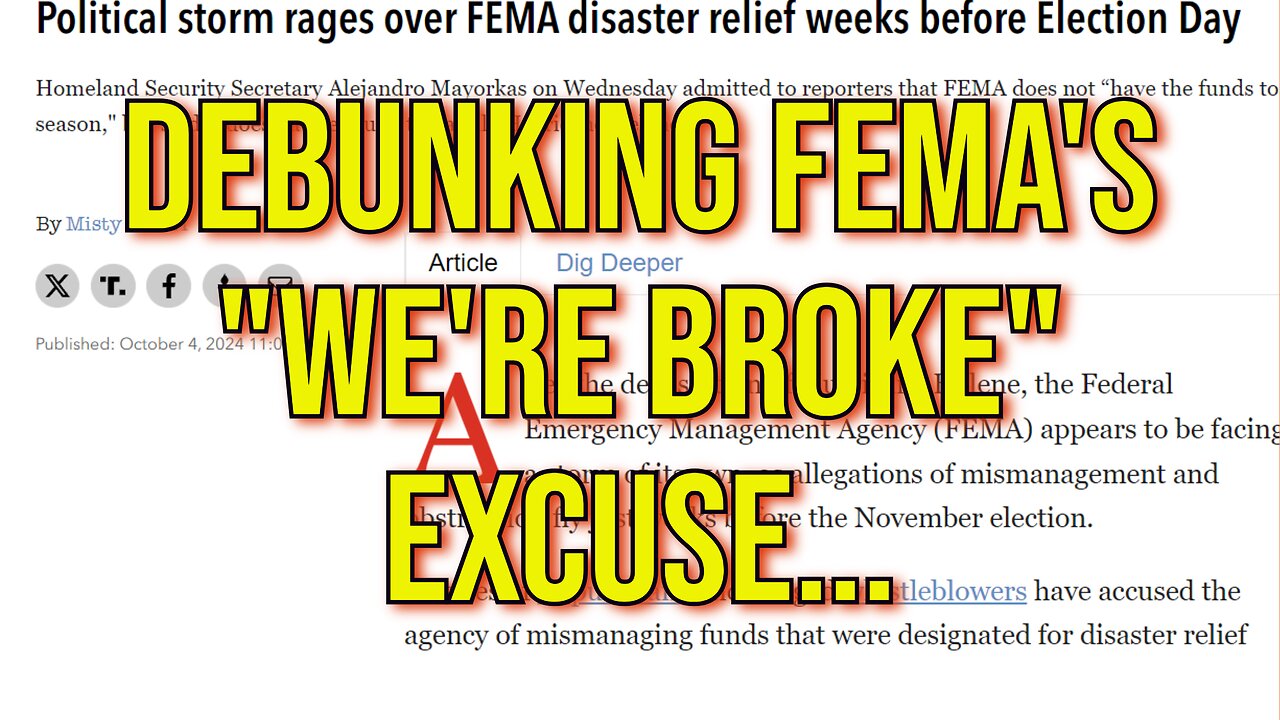 Debunking FEMA's Excuses Of "Being Out Of Money" For Appalachia Hurricane Victims