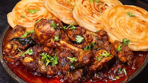 Sunday Brunch Menu - Chicken Sukka with Bun Paratha - The Signature Dish Of Kerala