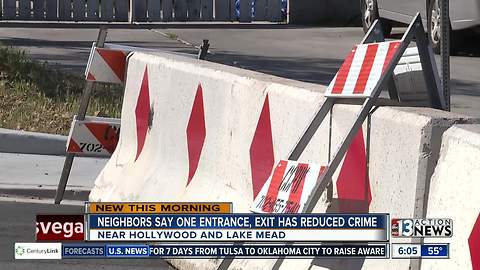 UPDATE: Crime down after blocking entrances to neighborhood