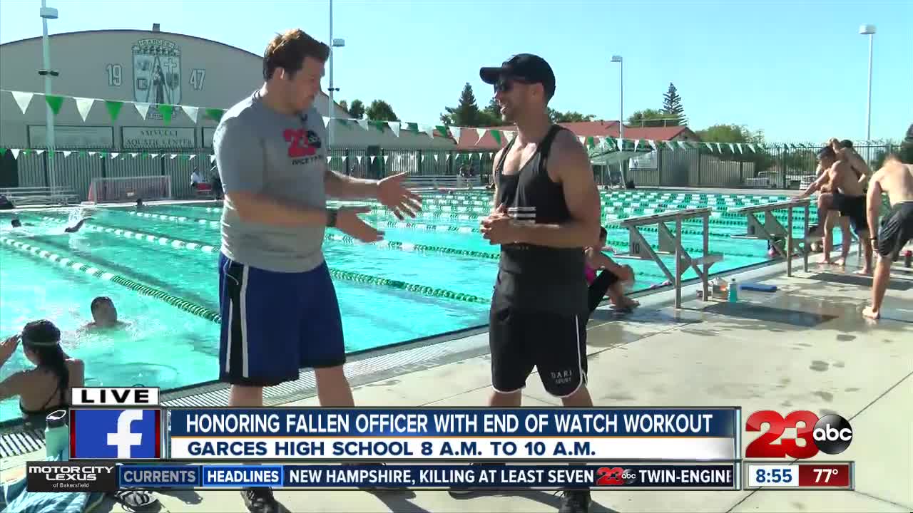 Officer David Nelson End of Watch Workout at Garces High School