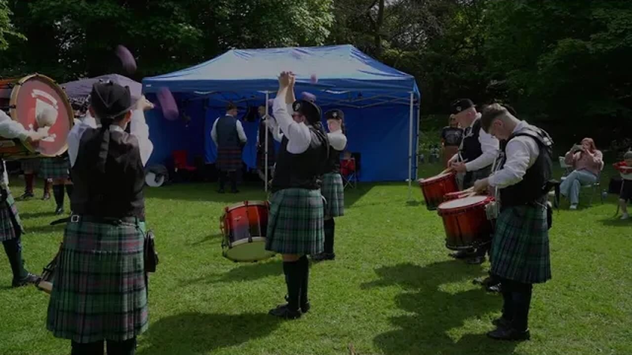 Bangor 2022 - Colmcille Pipe Band Tuning Up