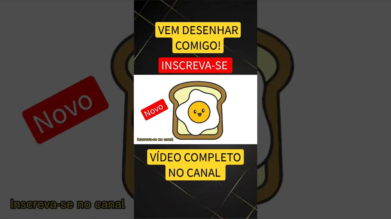 COMO DESENHAR PÃO COM OVO KAWAII FÁCIL #desenho #shorts #desenhofacil #desenholivre