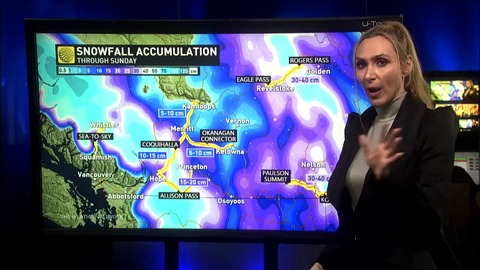 Parade of storms continues in B.C. into Sunday, rain for the coasts and snow for the mountains