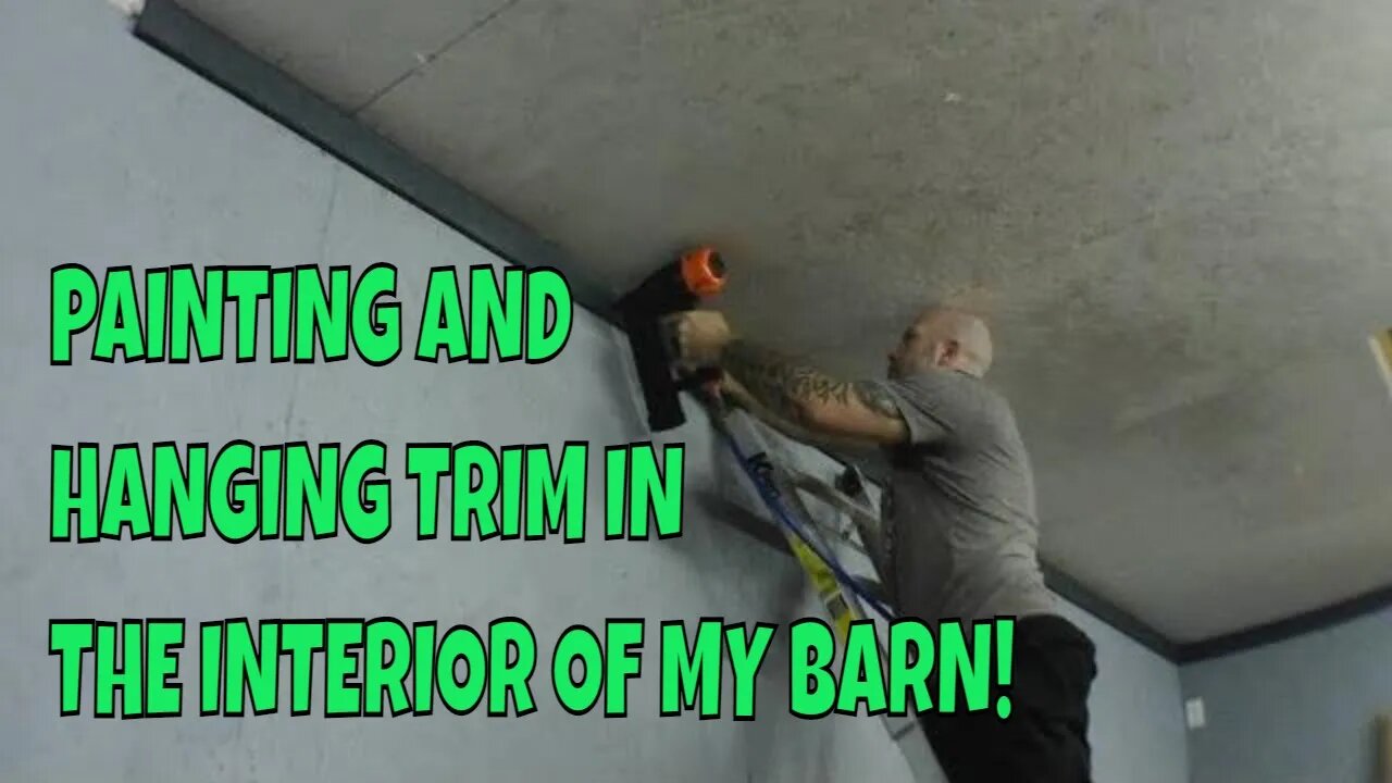 Let's Paint A Happy Barn! Painting Interior Barn Walls And Trim! Barn Makeover 4