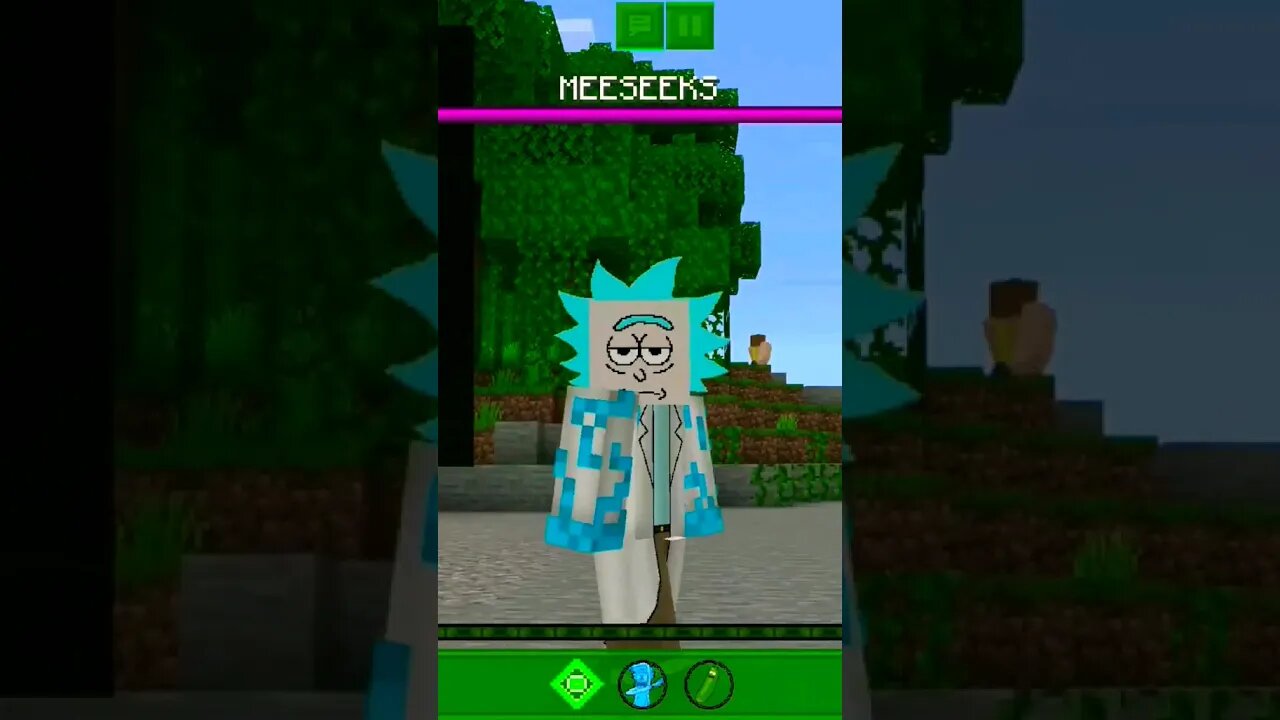 Rick and Morty no universo do minecraft!!!🤯🤯🤯🤯😱😱 #viral #shorts #minecraft #rickandmorty