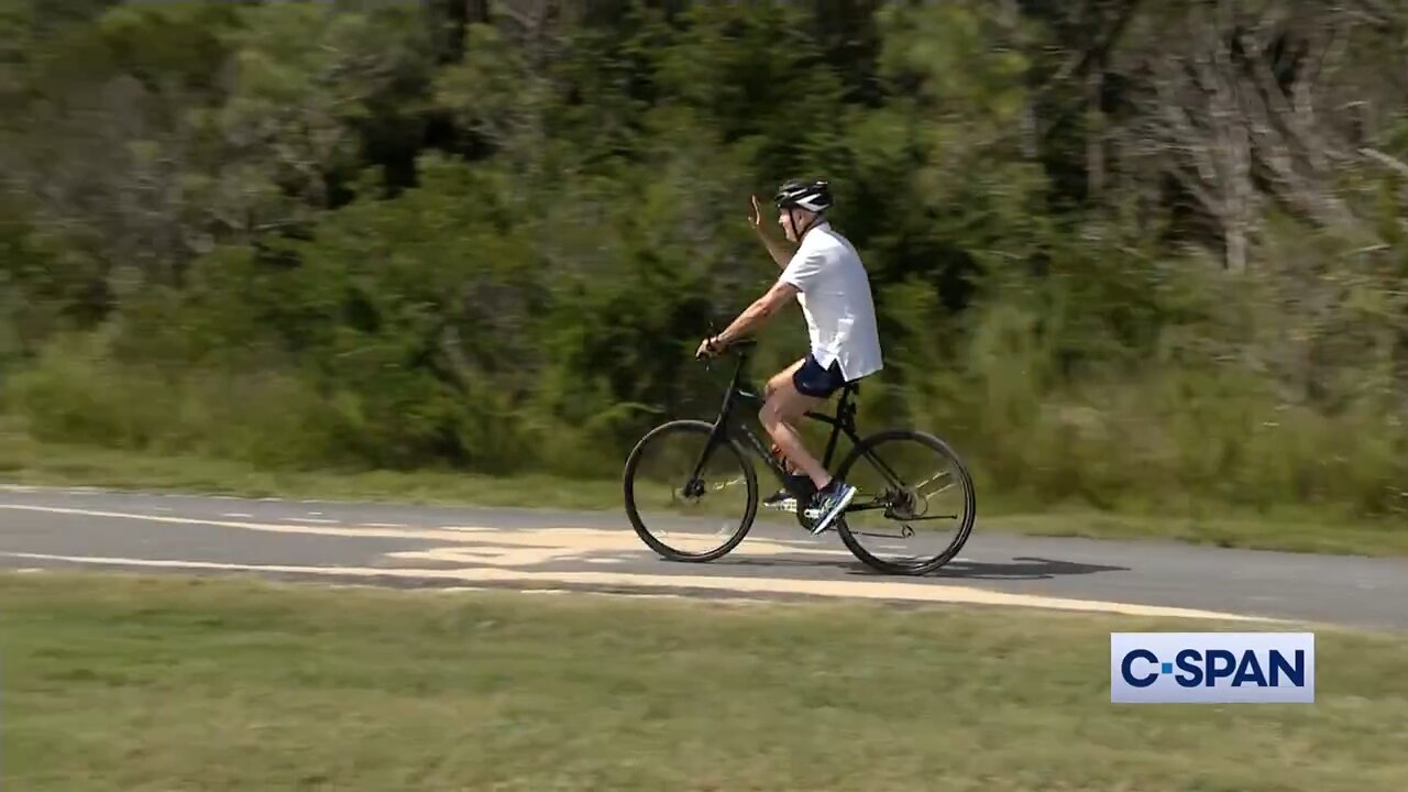 President Biden CYCLING really FAST