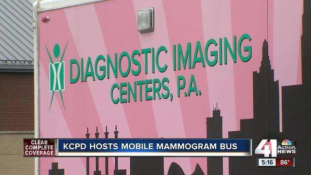 KCPD hosts mobile mammogram bus