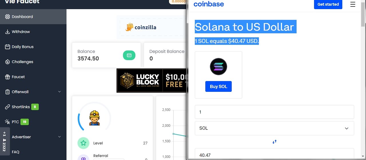 Earn Free Solana Satoshi Easily At Vie Faucet Instant Withdrawal With FaucetPay OR Payeer Wallet
