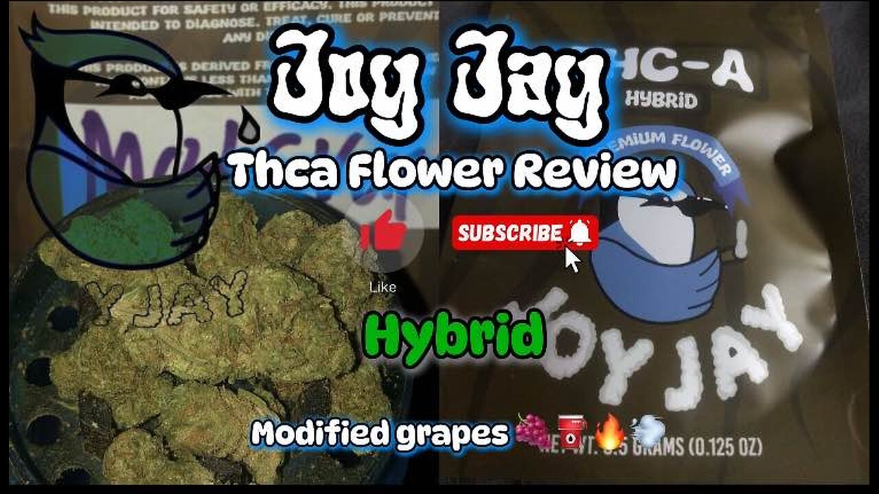 Joy Jay-Thca Flower review! (3.5g) (Hybrid) Modified Grapes 🍇⛽️💨🔥