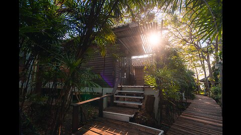 Railay Bay Resort - View Of the Bungalows From the Golf Cart in Motion (Krabi Thailand) 🚙🌴🏠🍀