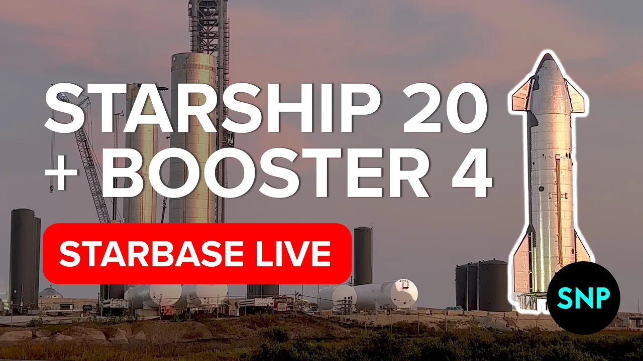 Work continues on starship sn20, launch tower and booster4 at Starbase Texas.