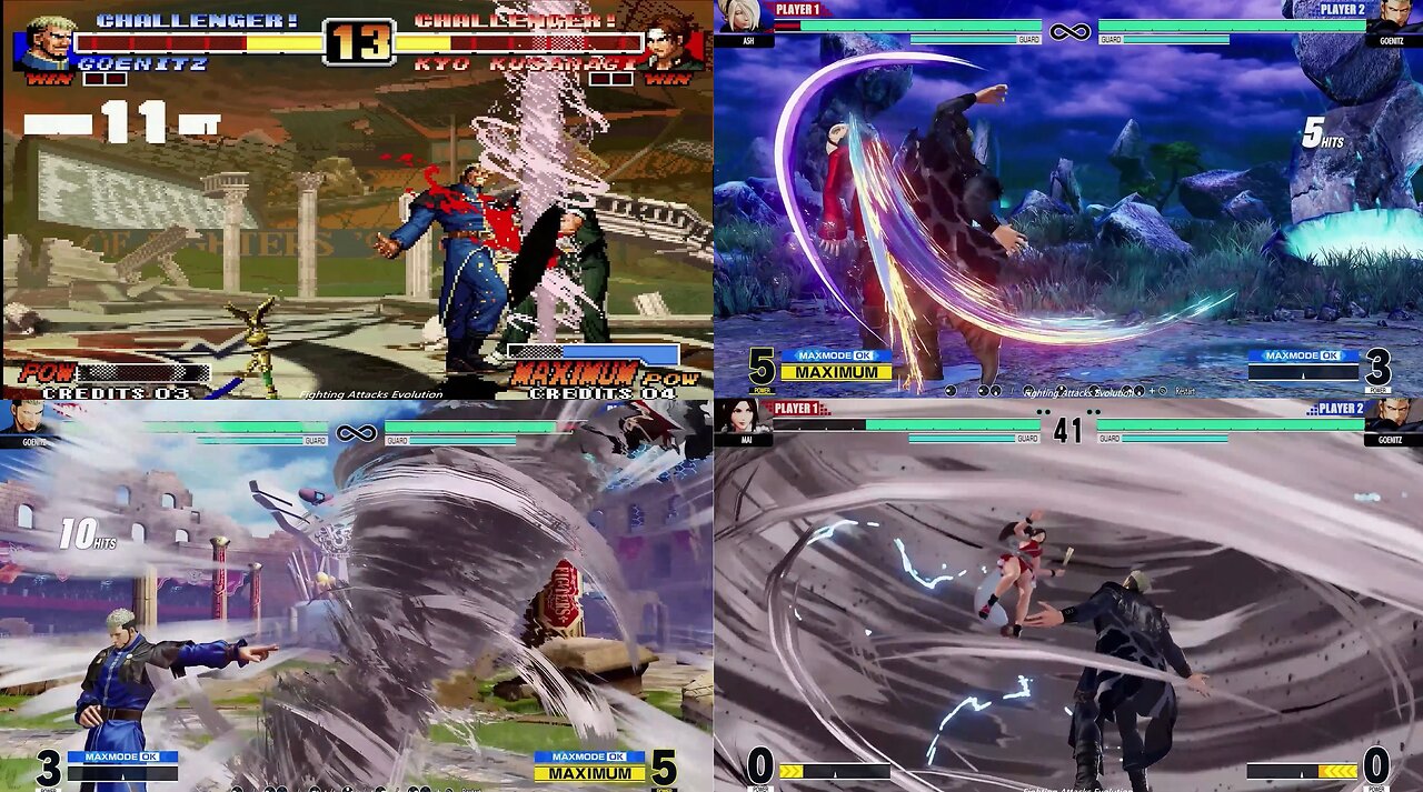 Evolution of Goenitz Super Moves Attacks - The King of Fighters