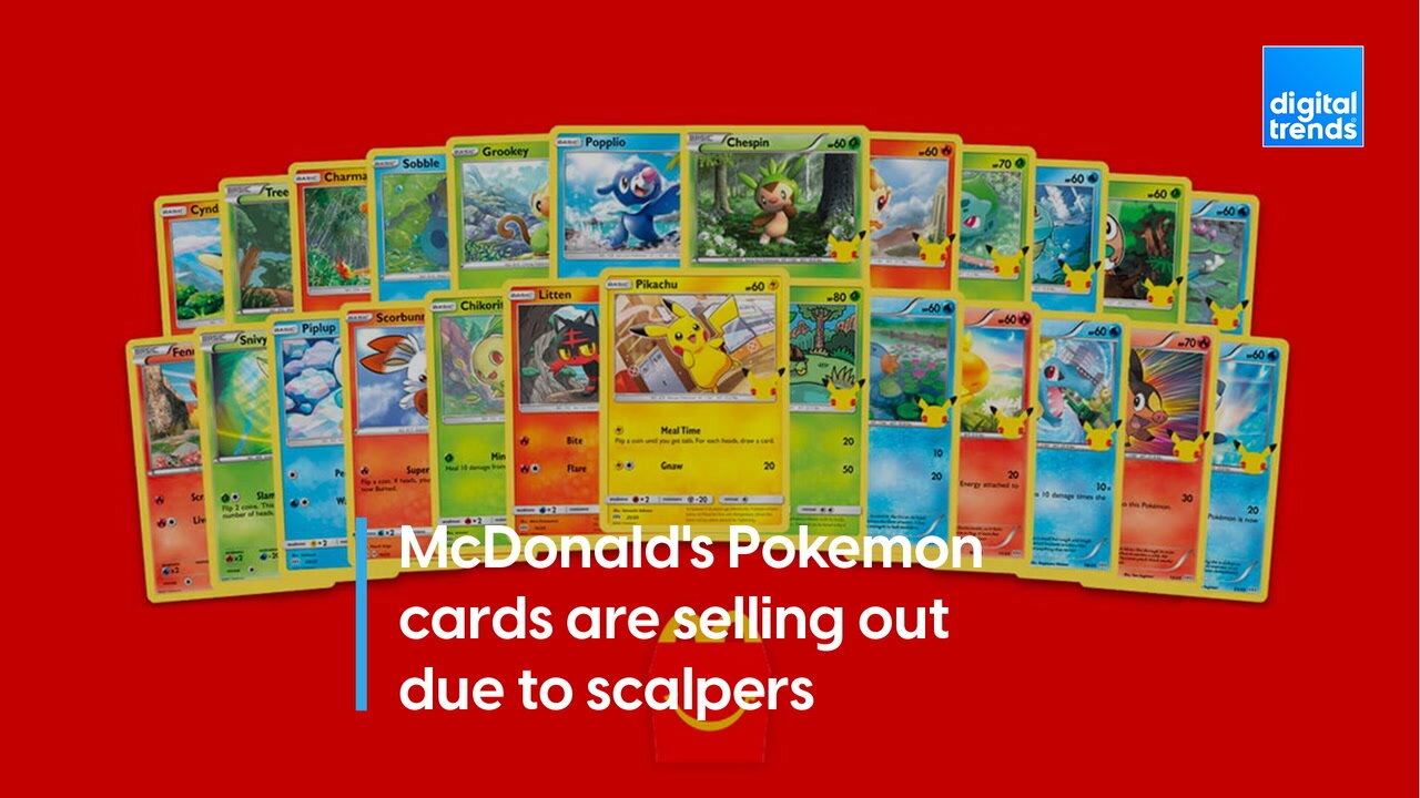 McDonald's Pokemon cards are selling out due to scalpers