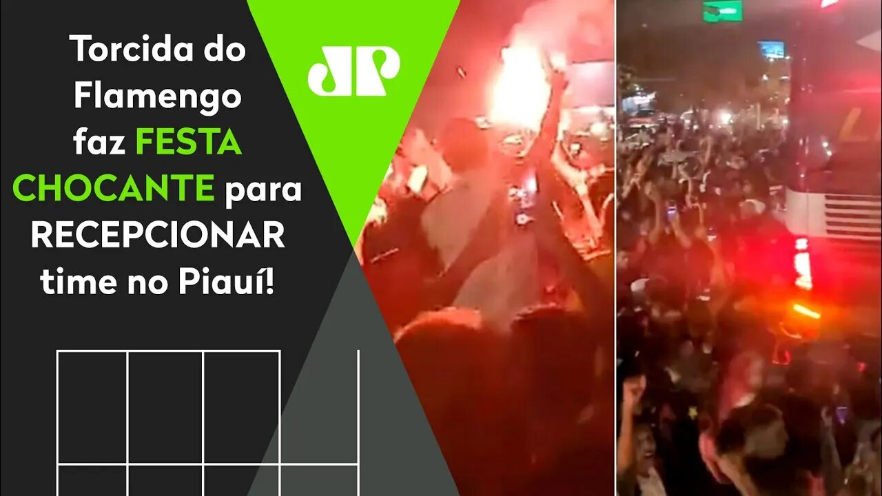 DE ARREPIAR! OLHA a FESTA SURREAL que a torcida do Flamengo FEZ para RECEBER o time no Piauí!