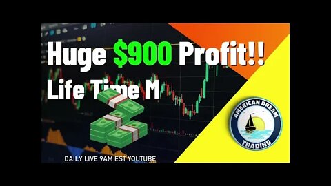 Huge $900 Profit Life Time Member AmericanDreamTrading Stock Market