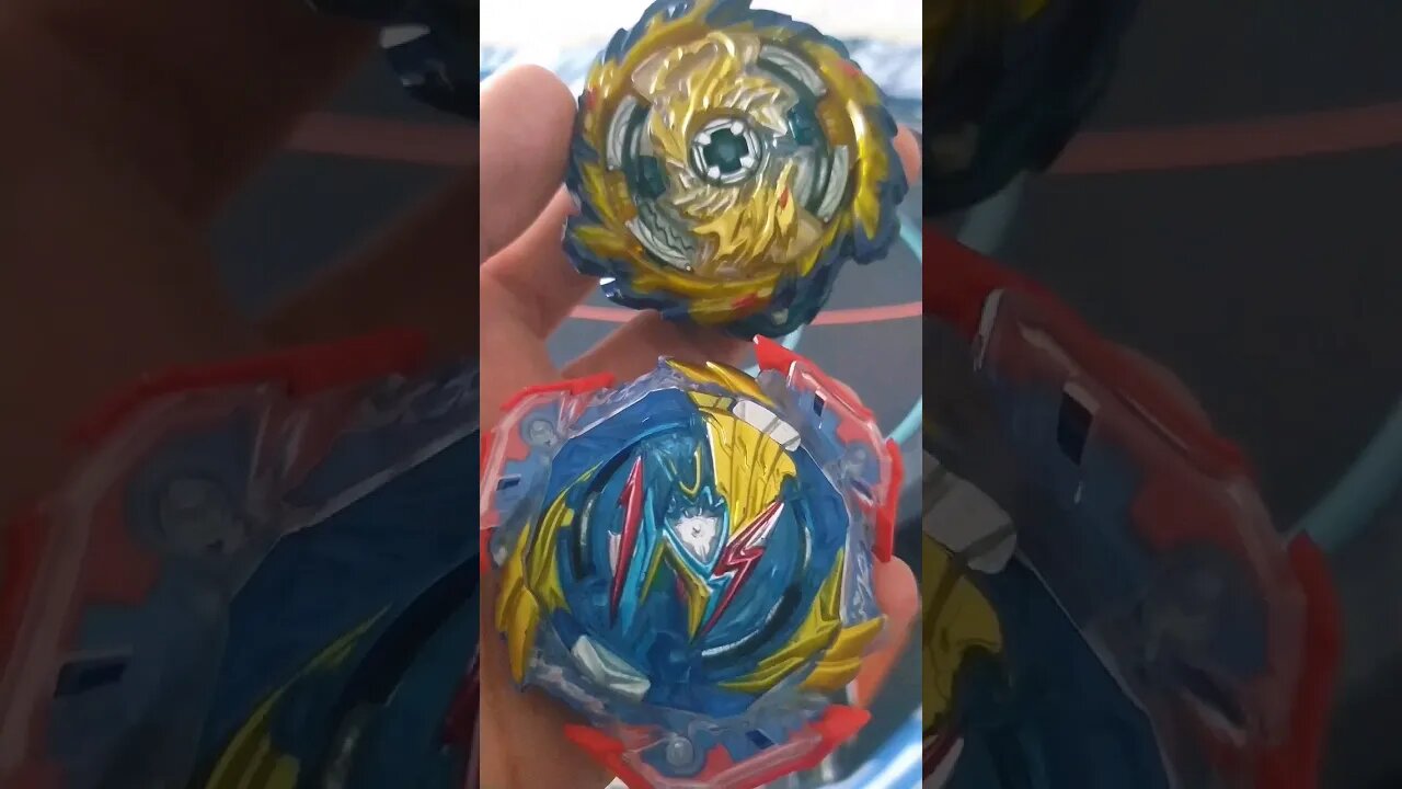 ultimate valkyrie vs mirage fafnir #batalhadebeyblade #beyblade