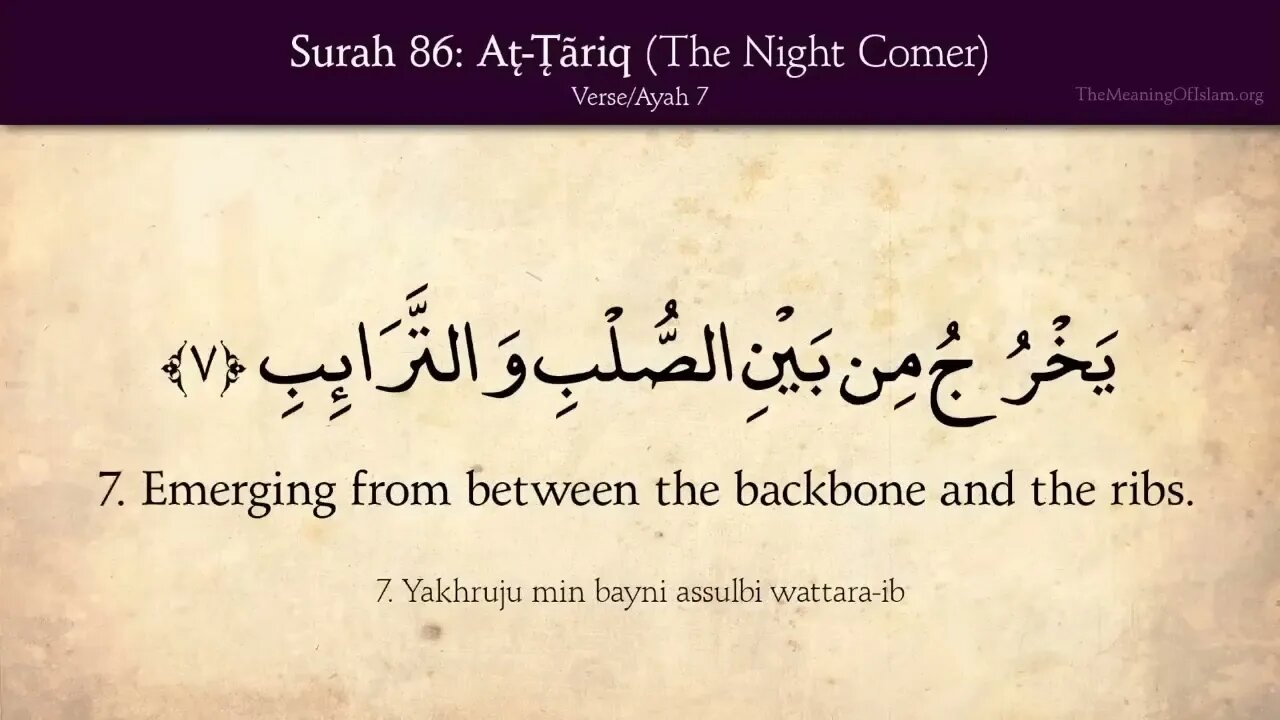 English Quran | Chapter 86 | Surah At-Tariq ( The Night Comer )