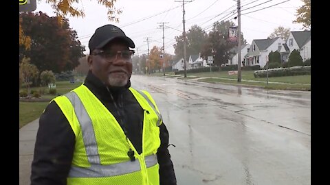 Meet the crossing guard spreading smiles at the intersection of East 305th Street and Mildred Avenue in Willowick