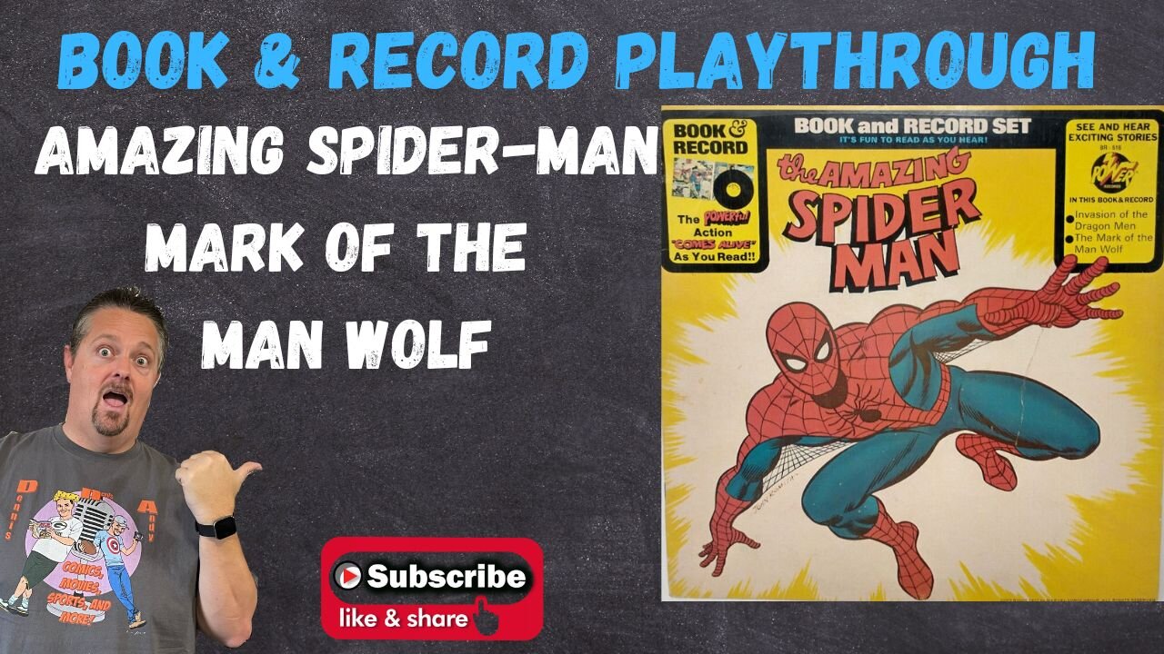 Playthrough of The Amazing Spider-Man Peter Pan records 1977 "Mark of the Man Wolf" Book and Record