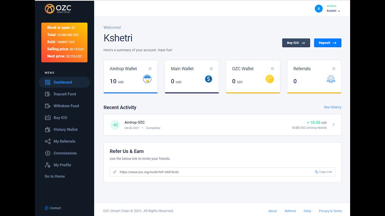 How To Join ozc. Airdrop .Get Free ozc. Airdrop 10 $.Refer Us & Earn .Per Refer 0.5 $