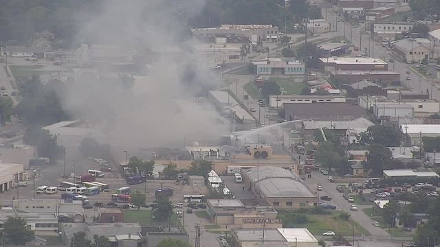 Crews battle building fire near downtown Tulsa