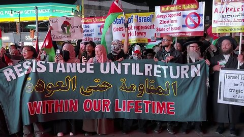 Protestors Gather In Brooklyn To Show Support For Palestine Amid War With Israel