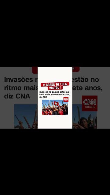 Invasões do MST. O número já supera as ocupações do governo Bolsonaro. #shorts