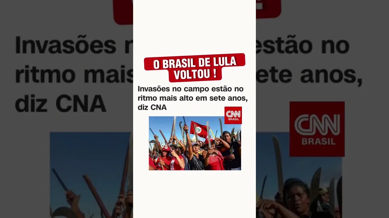 Invasões do MST. O número já supera as ocupações do governo Bolsonaro. #shorts