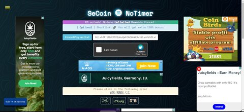 Earn 20 Solana Unlimited Rewards Faucet At EzCoin D NoTimer Faucet Withdrawal At FaucetPay Wallet