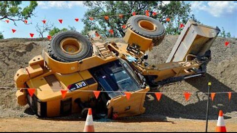 10 Extreme Dangerous Idiots Excavator Operator Skill - Fastest Climbing Excavator Machines Driving