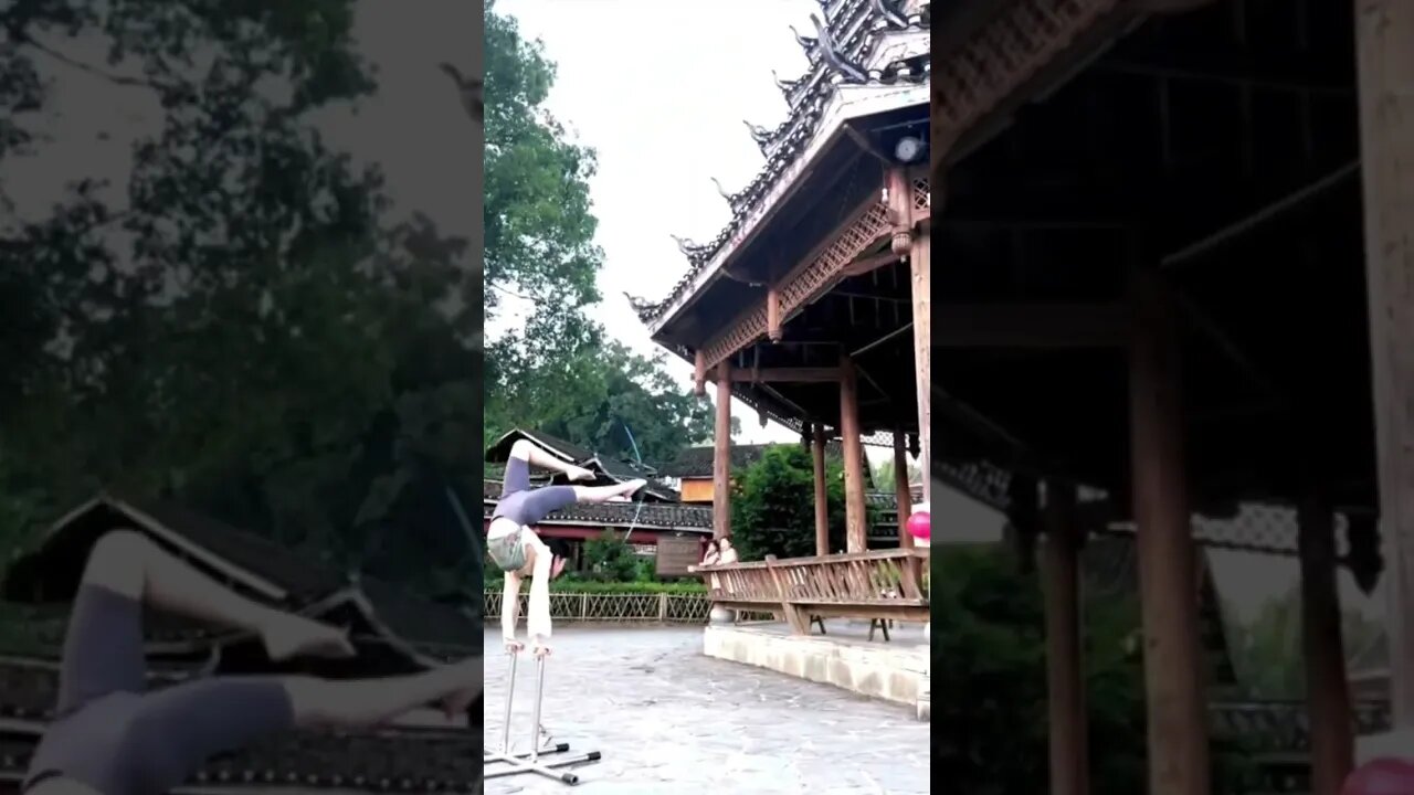 Beautiful Chinese Girl Uses Her Feet To Shoot An Arrow