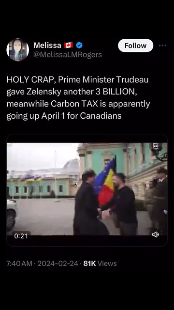 Canada for more taxes and $ to Ukraine.