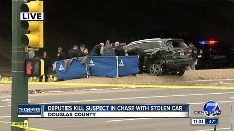 Suspect killed in chase that ended on Dry Creek Road at I-25